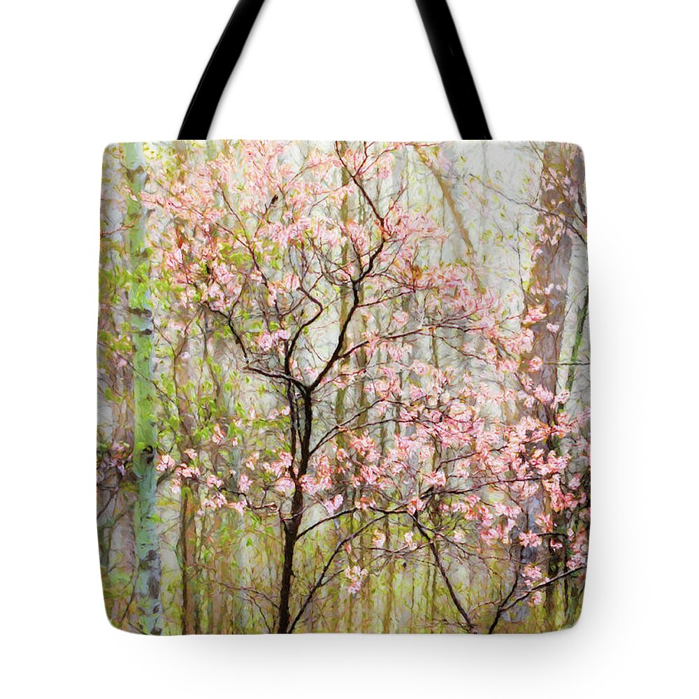 Minnesota Tote Bag featuring the photograph Spring in the Forest by Lori Dobbs
