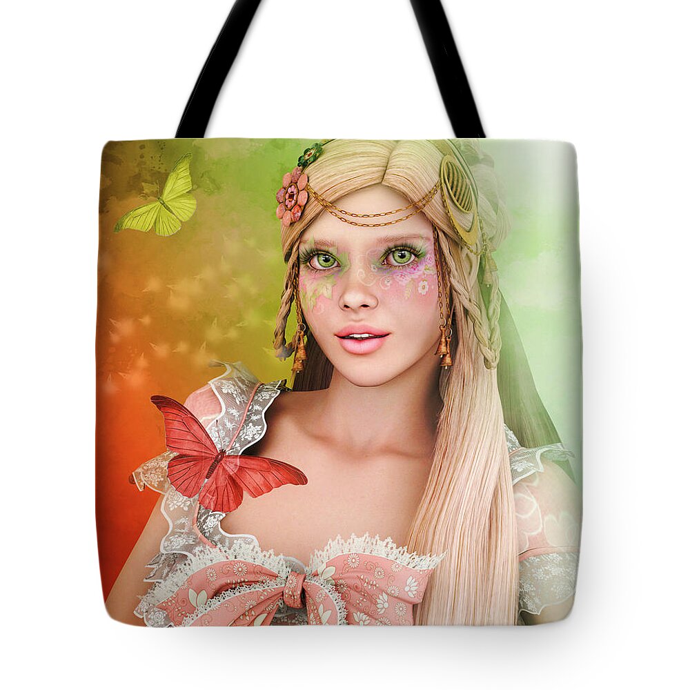 3d Tote Bag featuring the digital art Spring is in the Air by Jutta Maria Pusl