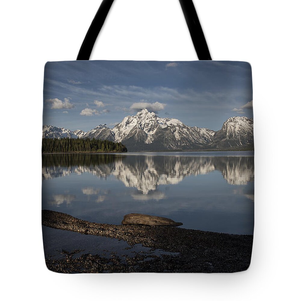 Landscapes Tote Bag featuring the photograph Spring Morning At Colter Bay - Grand Teton National Park by Sandra Bronstein