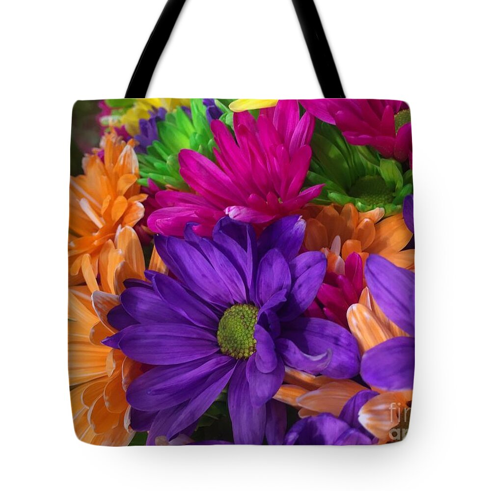 Spring Tote Bag featuring the photograph Spring Mums by Nona Kumah