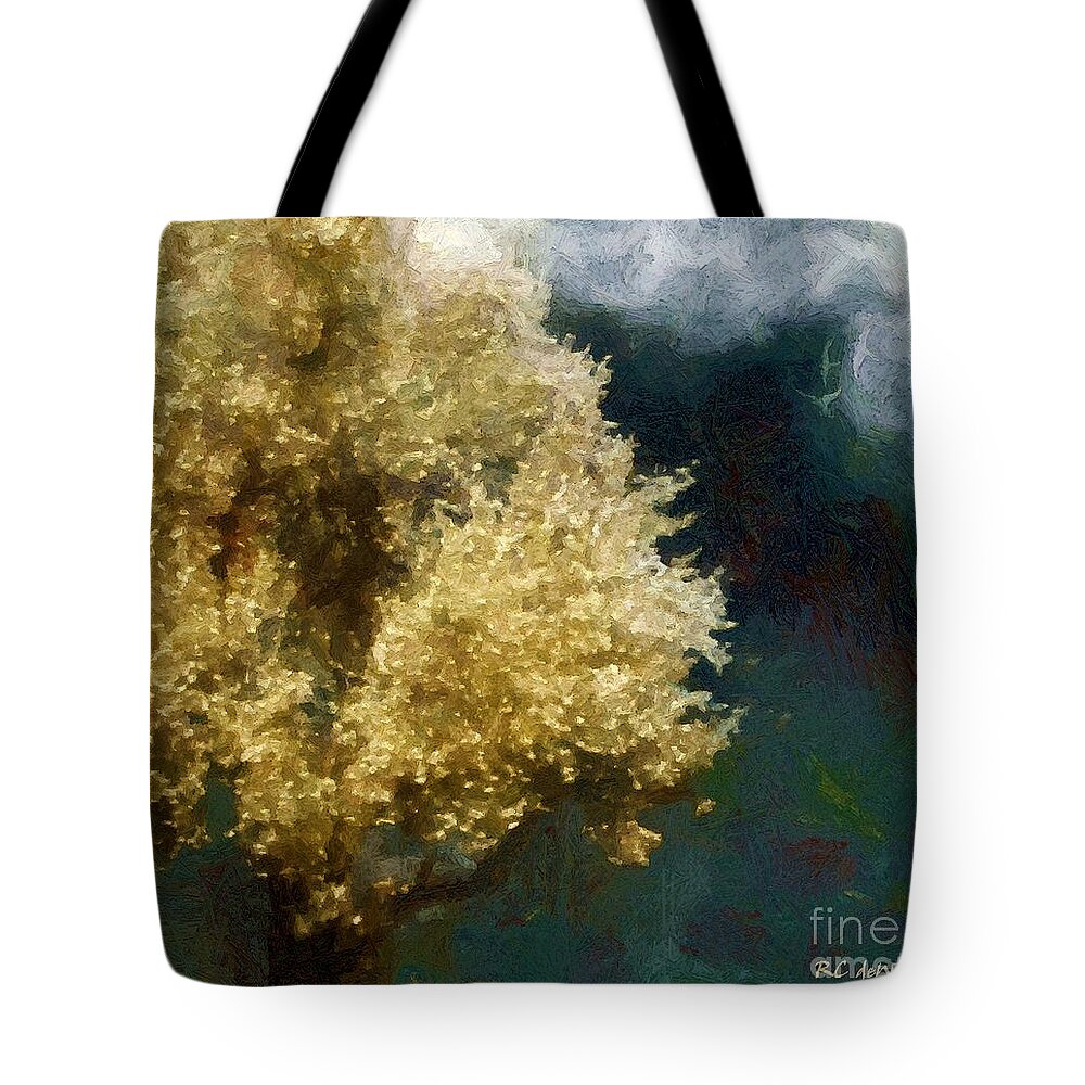 Apple Tree Tote Bag featuring the painting Spring Nor'easter by RC DeWinter
