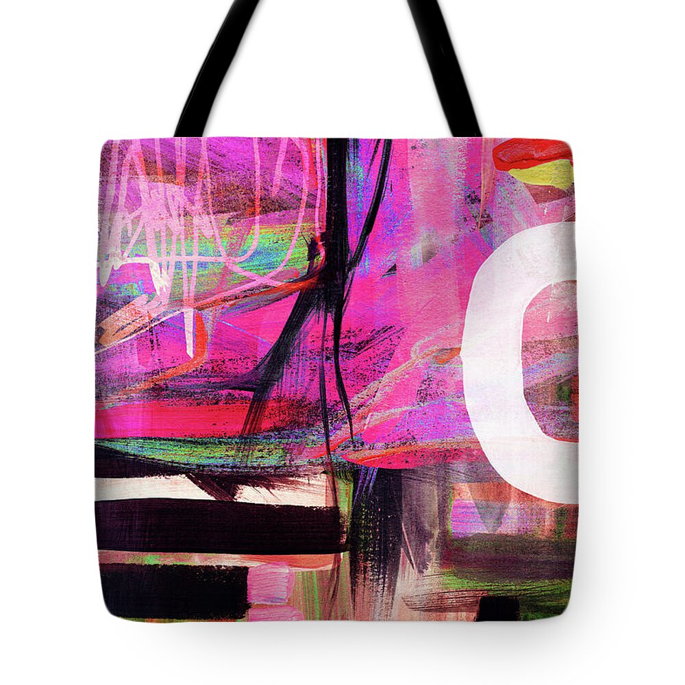 Abstract Painting Tote Bag featuring the mixed media Spring Rhapsody- Art by Linda Woods by Linda Woods