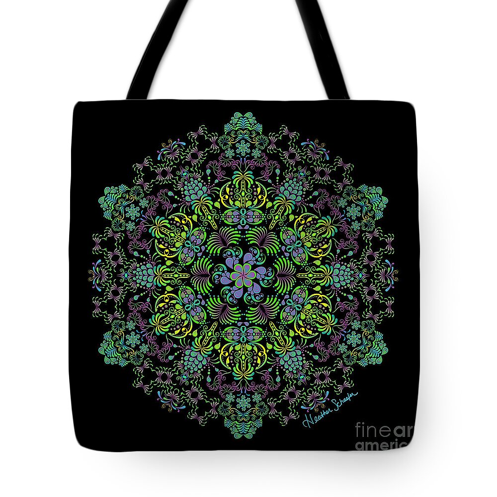 Artsytoo Tote Bag featuring the digital art Spring Spiral by Heather Schaefer