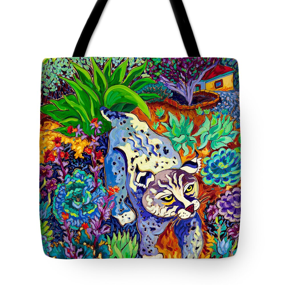 Succulents Tote Bag featuring the painting Spring Stride by Cathy Carey