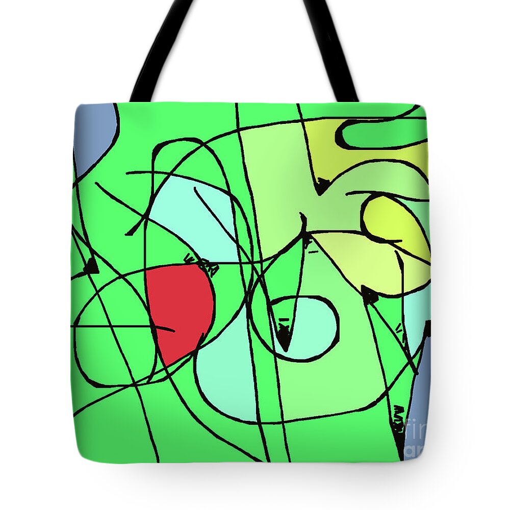 Abstract Tote Bag featuring the painting Spring time by Chani Demuijlder