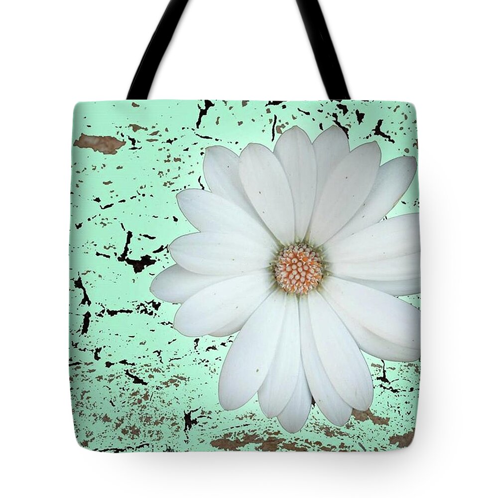 Flowers Tote Bag featuring the photograph Abstract Daisy by Ana Prego