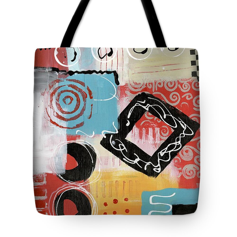 Abstract Tote Bag featuring the painting Spring Touch by Suzzanna Frank