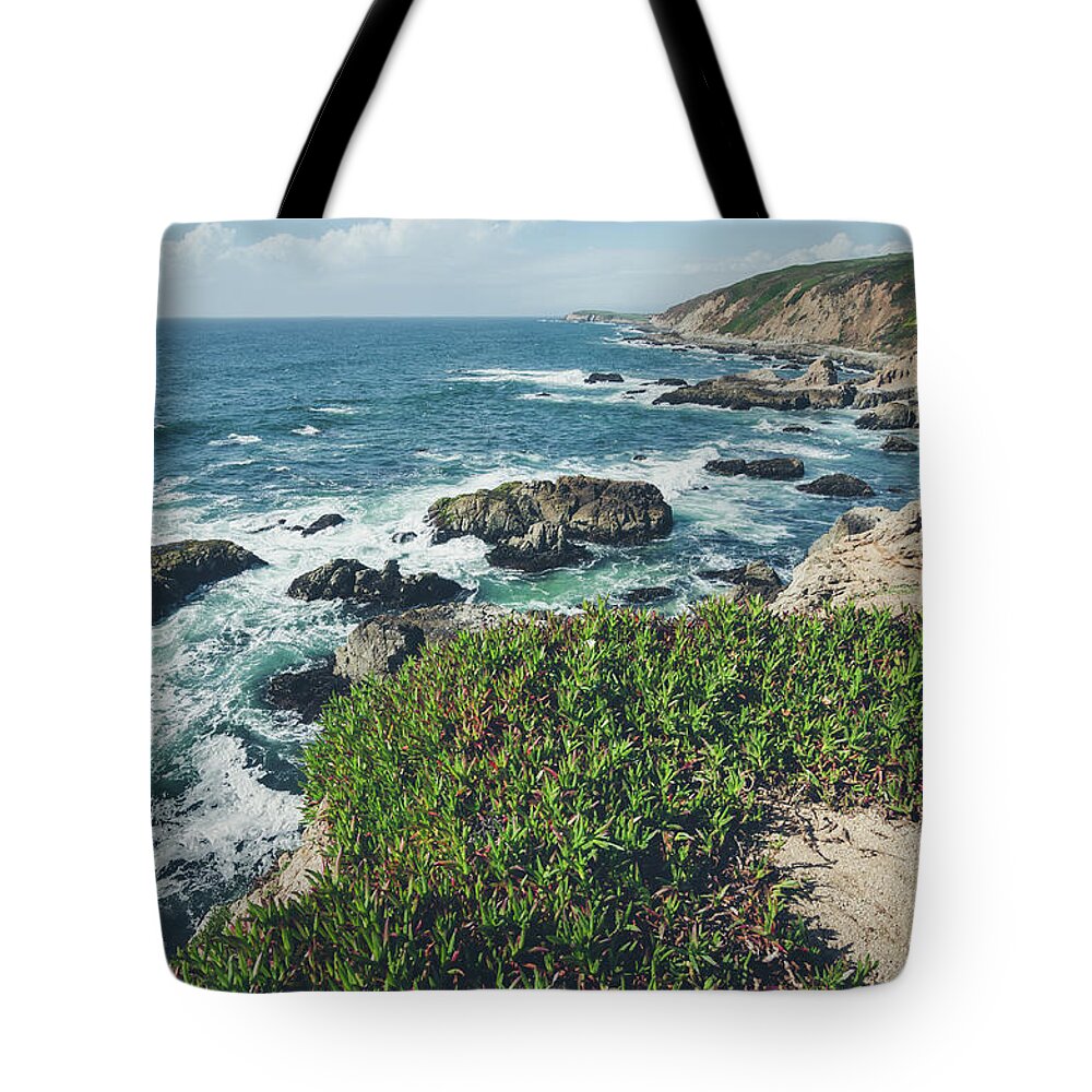 Landscape Tote Bag featuring the photograph Springtime at Bodega Head by Margaret Pitcher