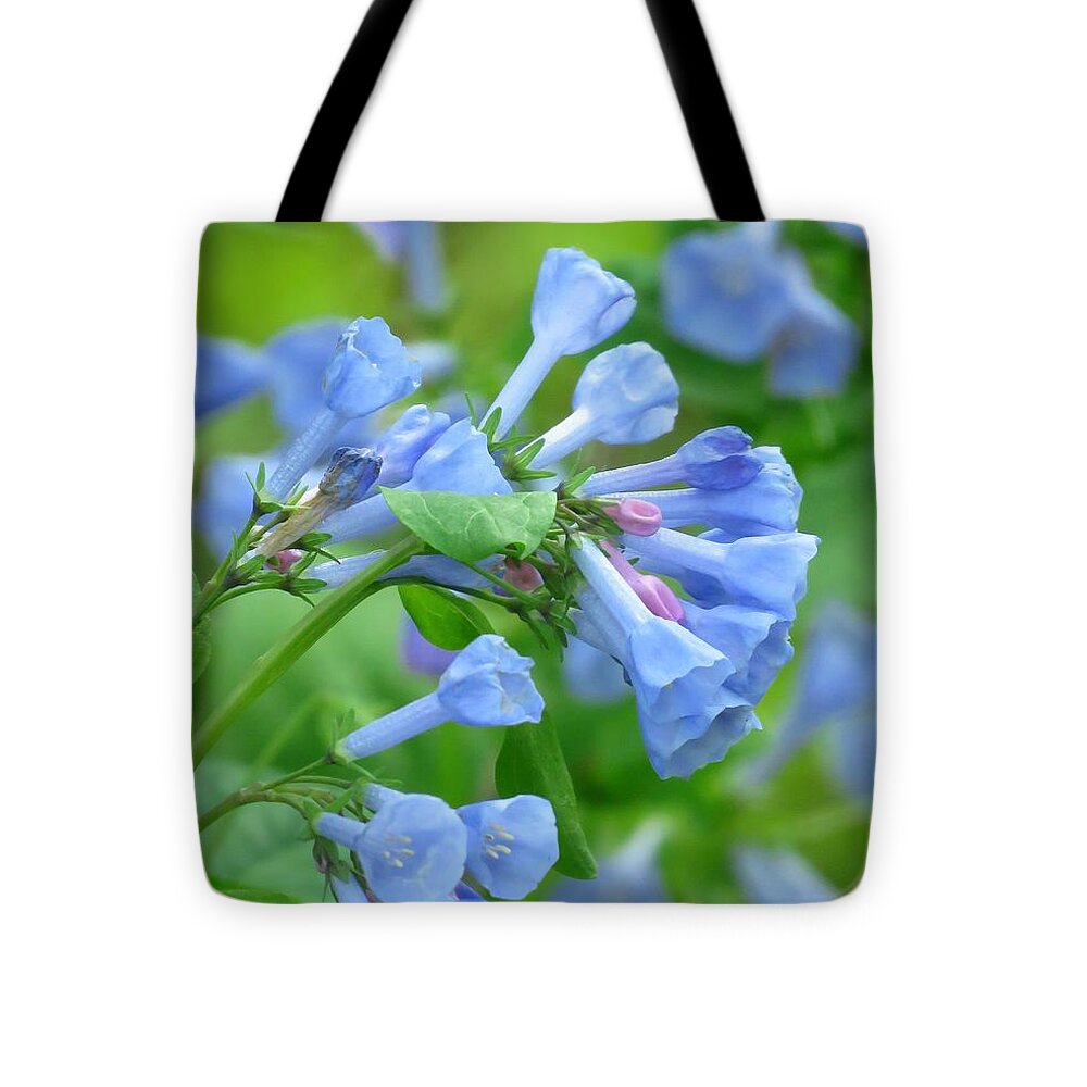 Bluebells Tote Bag featuring the photograph Springtime Bluebells by Lori Frisch