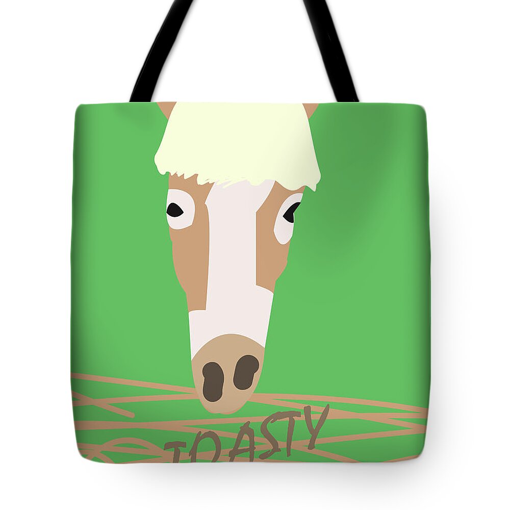 Haflinger Tote Bag featuring the digital art Sprout Toasty by Caroline Elgin