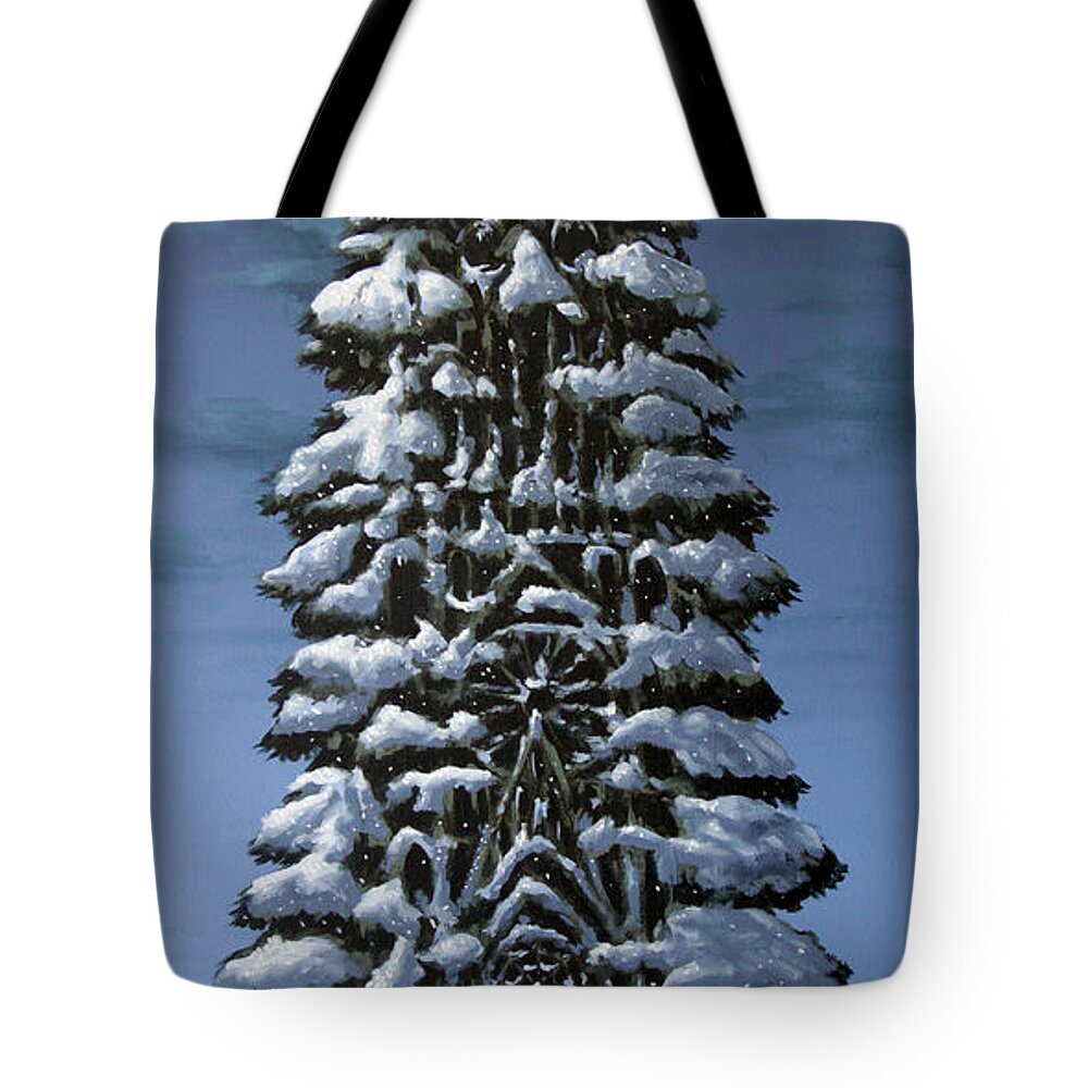 Spruce Tote Bag featuring the painting Spruce by Victor Molev