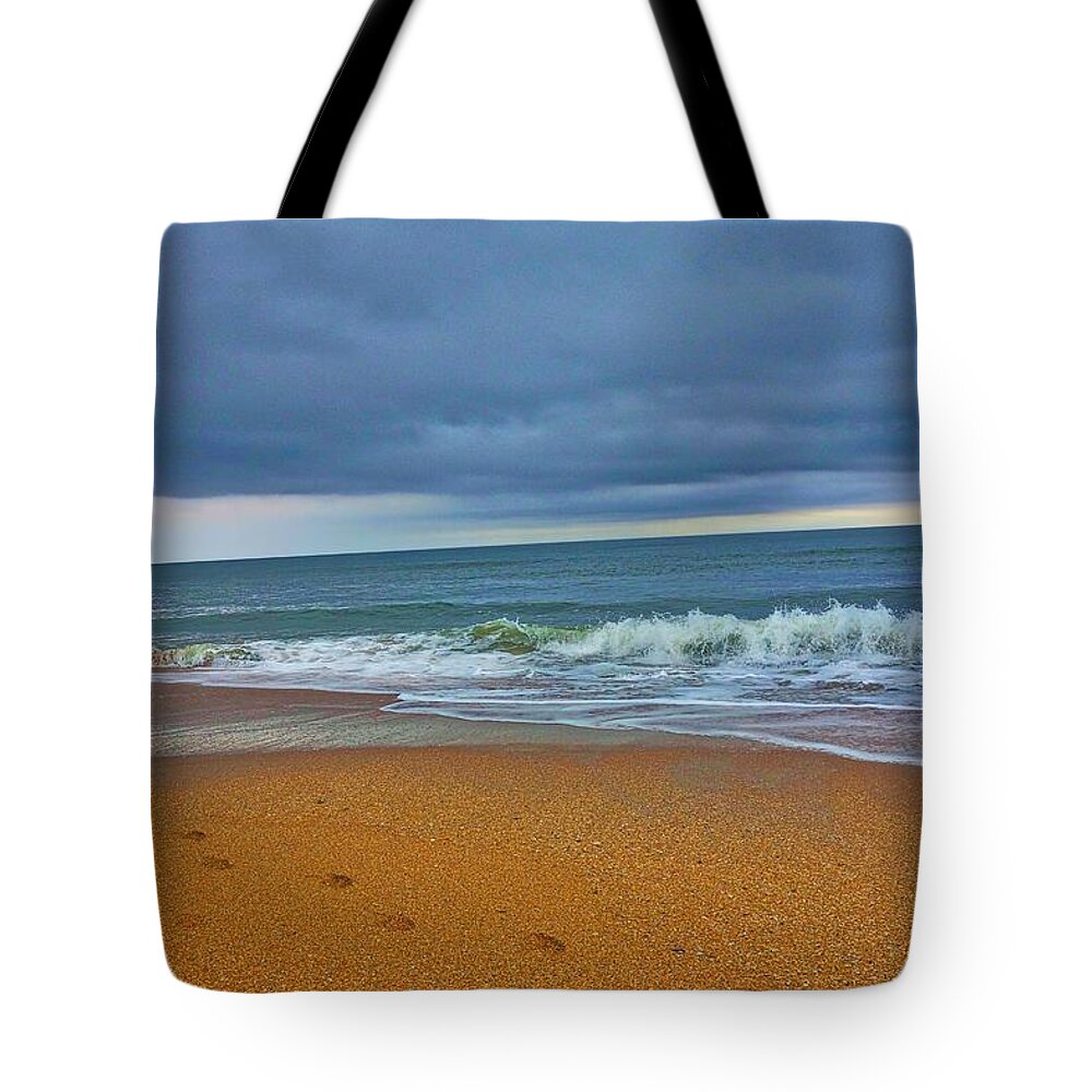 St Augustine Tote Bag featuring the photograph St Augustine Beach Florida by Joan Reese