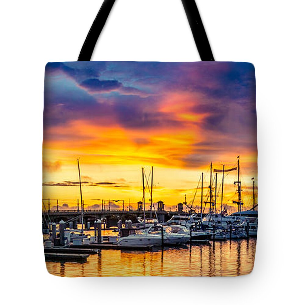St Augustine Tote Bag featuring the photograph St Augustine Dawn by Jim DeLillo