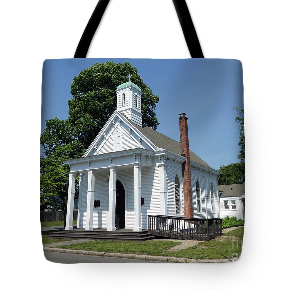 The St John's Ev Lutheran Church Tote Bag featuring the photograph St Johns EV Lutheran Church by Steven Spak