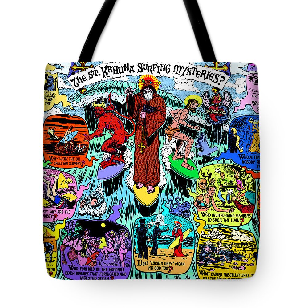  Tote Bag featuring the painting St. Kahuna by Steve Fields
