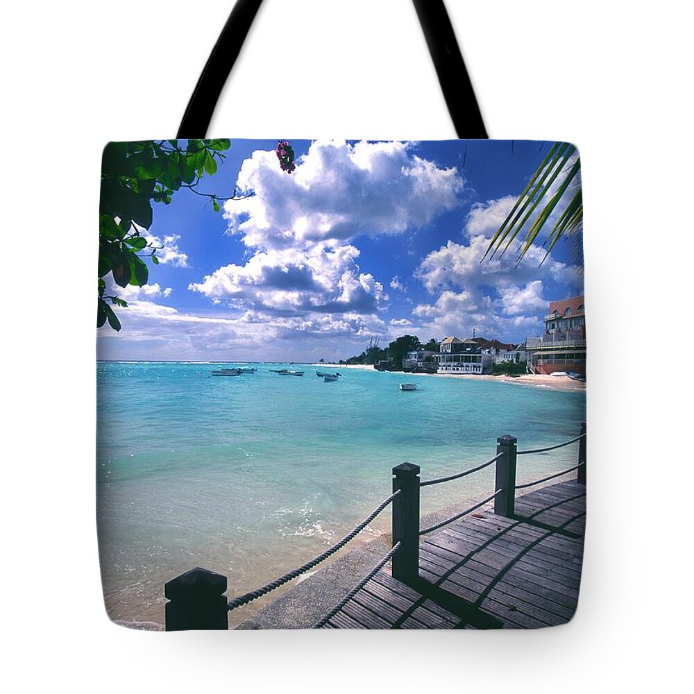Barbados Tote Bag featuring the photograph St. Lawrence Gap, Barbados by Gary Corbett