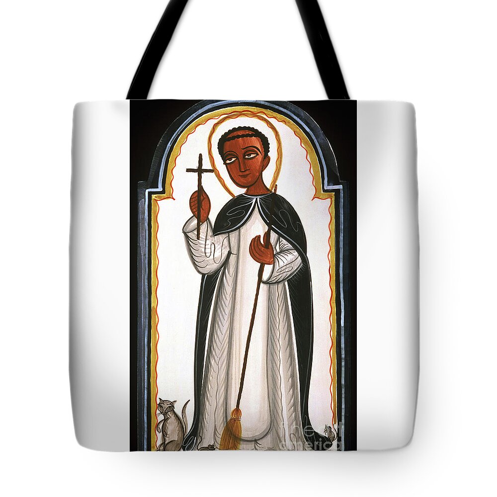 St. Martin De Porres Tote Bag featuring the painting St. Martin of Porres - AOMAP by Br Arturo Olivas OFS