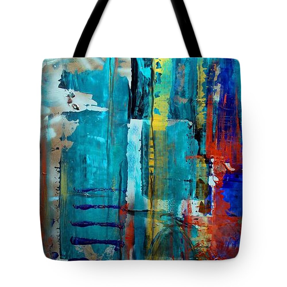 St. Patrick's Cathedral Tote Bag featuring the painting St. Patrick's Cathedral - NYC by J Vincent Scarpace