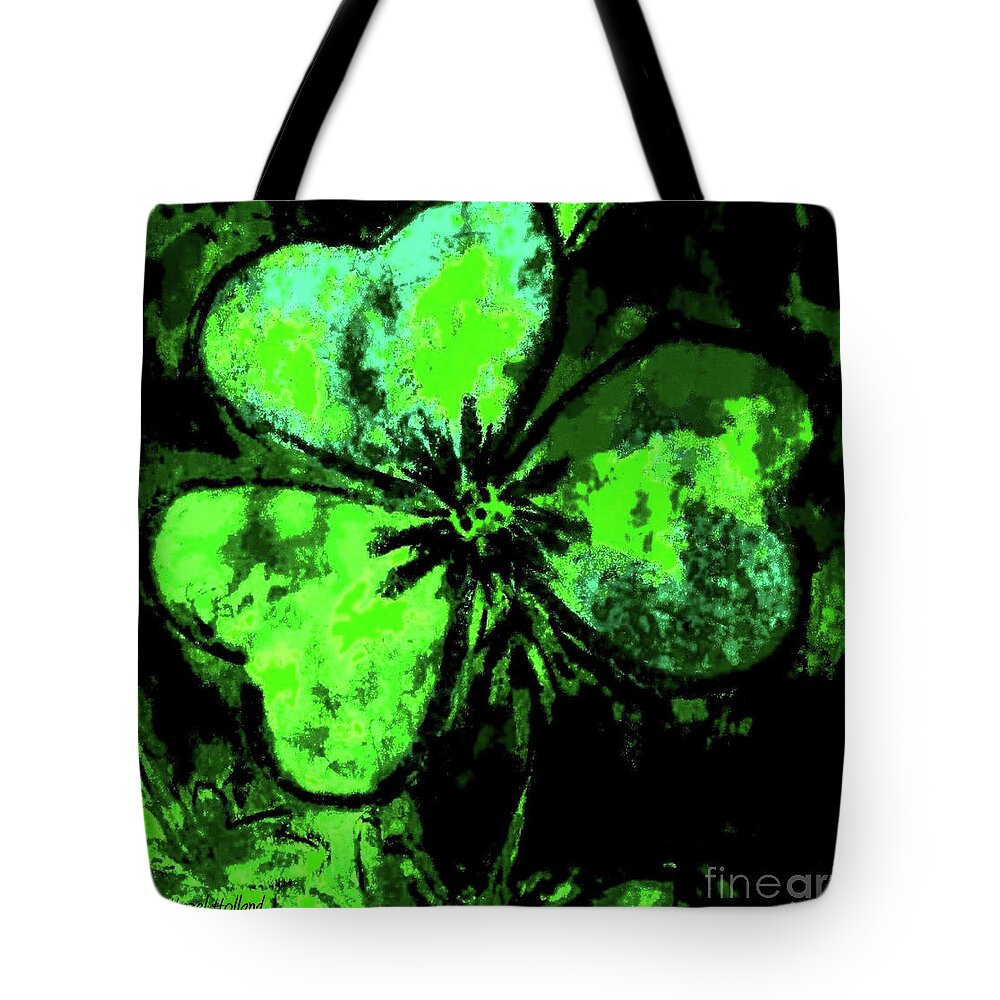 Shamrock Tote Bag featuring the painting St. Patrick's Day by Hazel Holland