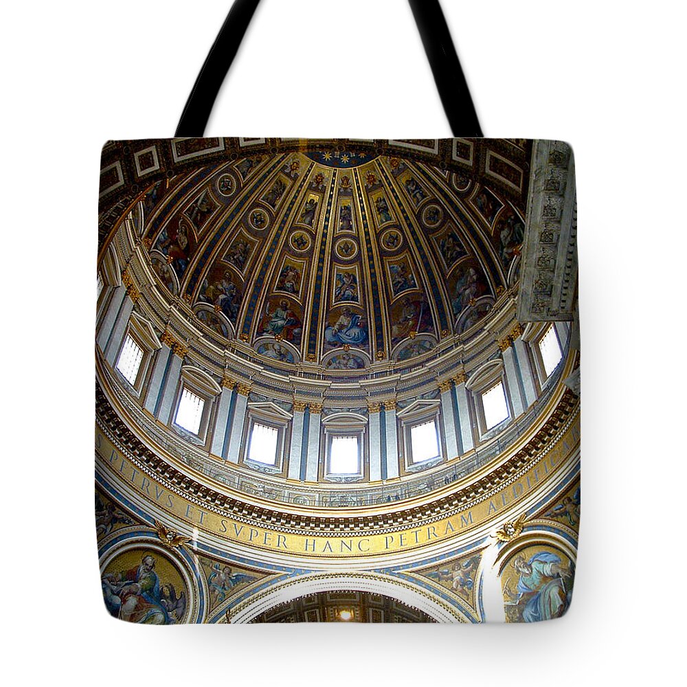 Vatican Tote Bag featuring the photograph St. Peters Basilica Dome by Roger Passman