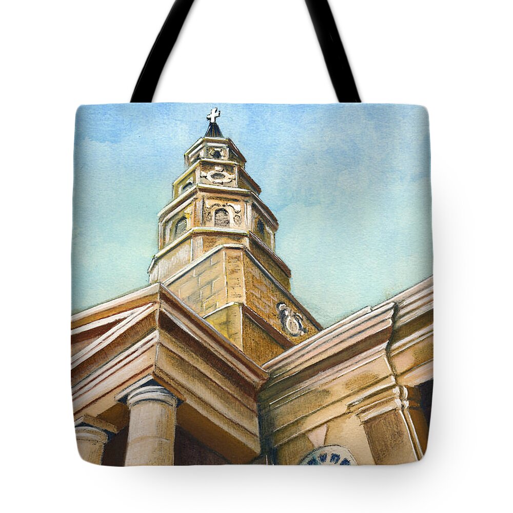 St. Philips Tote Bag featuring the painting St. Phillips by Thomas Hamm