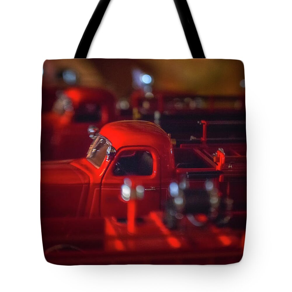 Fire Tote Bag featuring the photograph Staging Area by Marnie Patchett