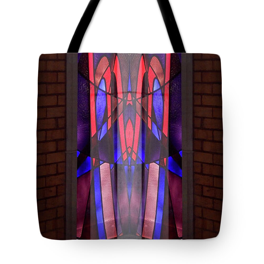 God Tote Bag featuring the photograph Stained Glass #4723 Inner illusion 2b by Barbara Tristan