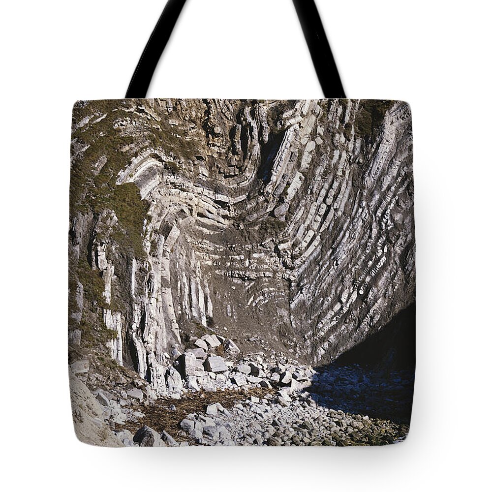 Stair Hole Tote Bag featuring the photograph Stair Hole, Dorset, England by G. R. Roberts