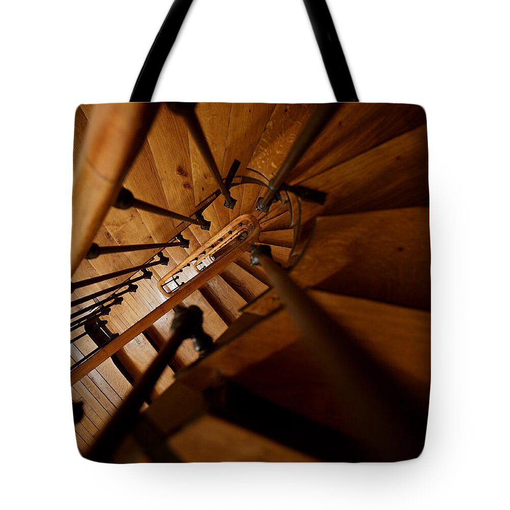 Lawrence Tote Bag featuring the photograph Stairs To Infinity by Lawrence Boothby
