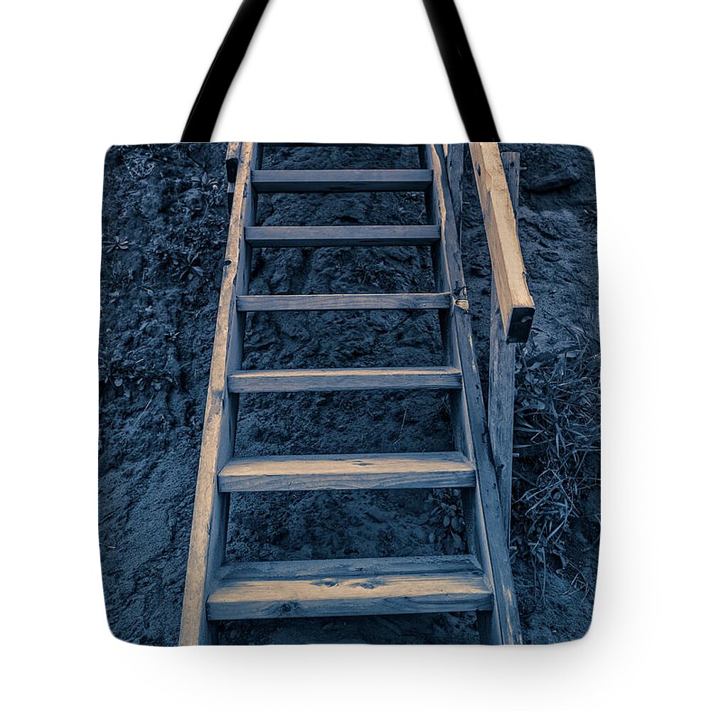 Beach Tote Bag featuring the photograph Stairway to Heaven by Edward Fielding