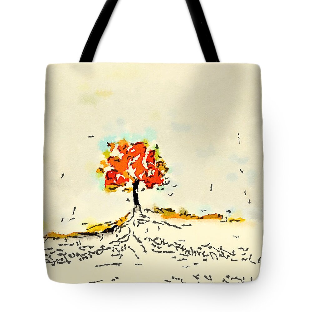 Landscape Tote Bag featuring the painting Stand Tall by Vanessa Katz