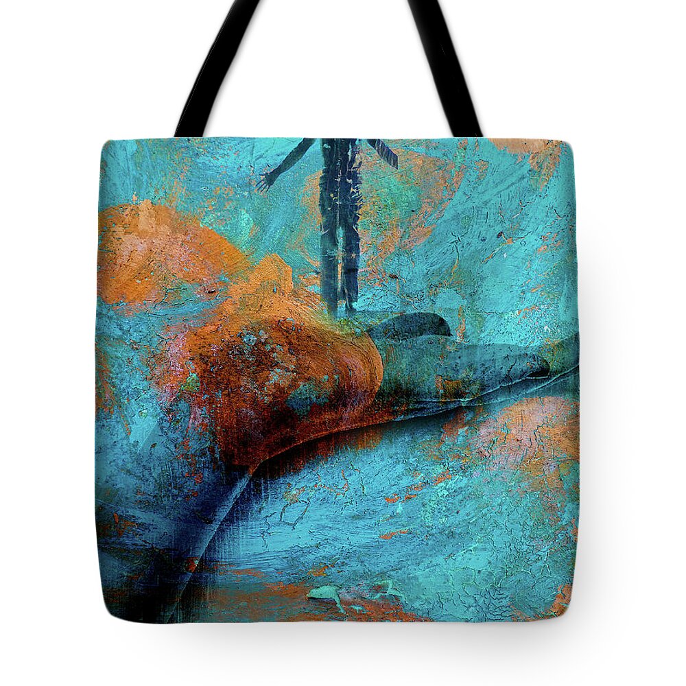 Hand Tote Bag featuring the photograph Standing at the hand by Gabi Hampe