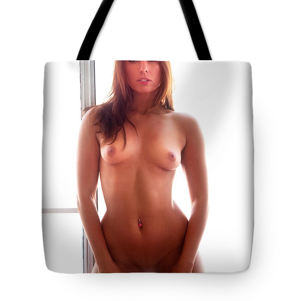 Full Tote Bag featuring the photograph Standing Nude by Harry Spitz