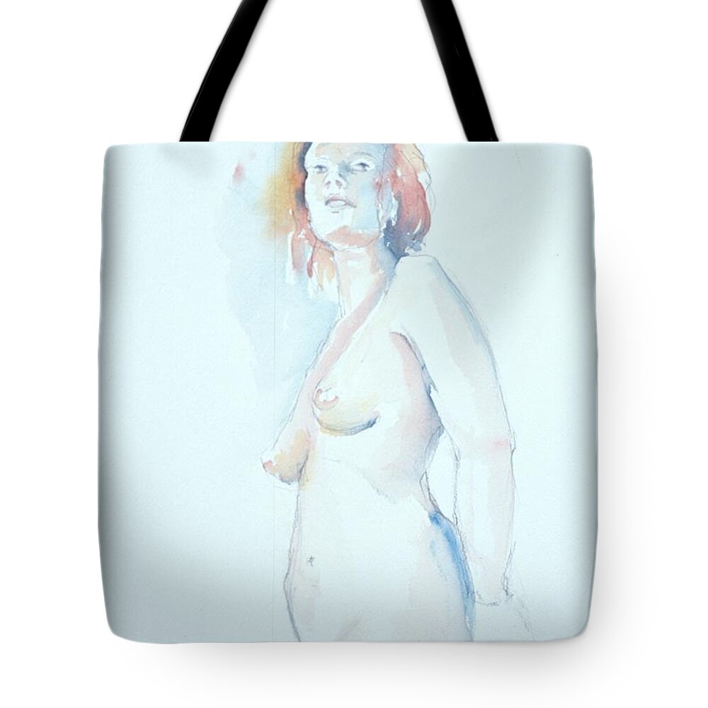 Full Figure Tote Bag featuring the painting Standing Study 2 by Barbara Pease