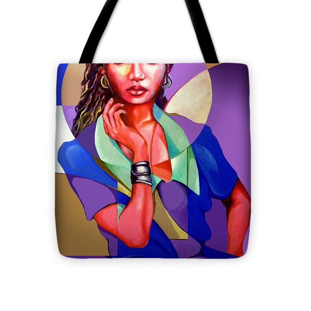 Deberry’s Trademark Style Combines The Classic Art Forms With The Use Of Cubism And Hints Of The Surreal. By Developing Figure Studies Engaged In Contemporary Activities And Allowing Them To Perform On A Stage Of Old Master Disciplines Tote Bag featuring the painting Star Child by Lloyd DeBerry
