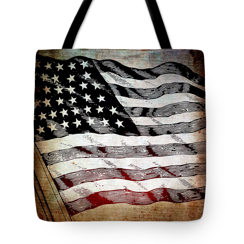 United Tote Bag featuring the mixed media Star Spangled Banner by Angelina Tamez