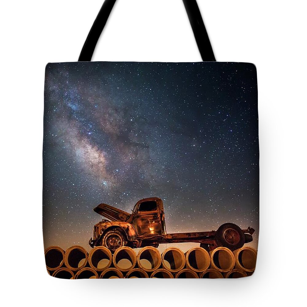 Stars Tote Bag featuring the photograph Star Struck Truck by Harriet Feagin