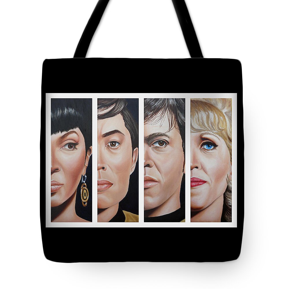 Star Trek Tote Bag featuring the painting Star Trek Set Two by Vic Ritchey