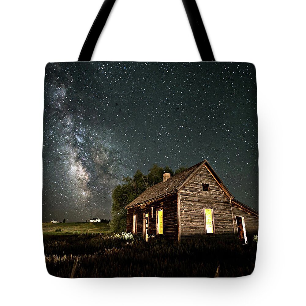 Star Valley Tote Bag featuring the photograph Star Valley Cabin by Wesley Aston