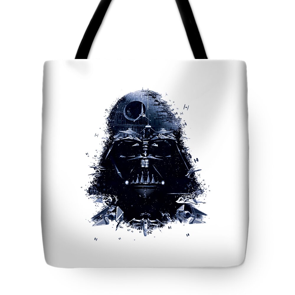 Star Wars Tote Bag featuring the glass art Star Wars Design by Indar Yono