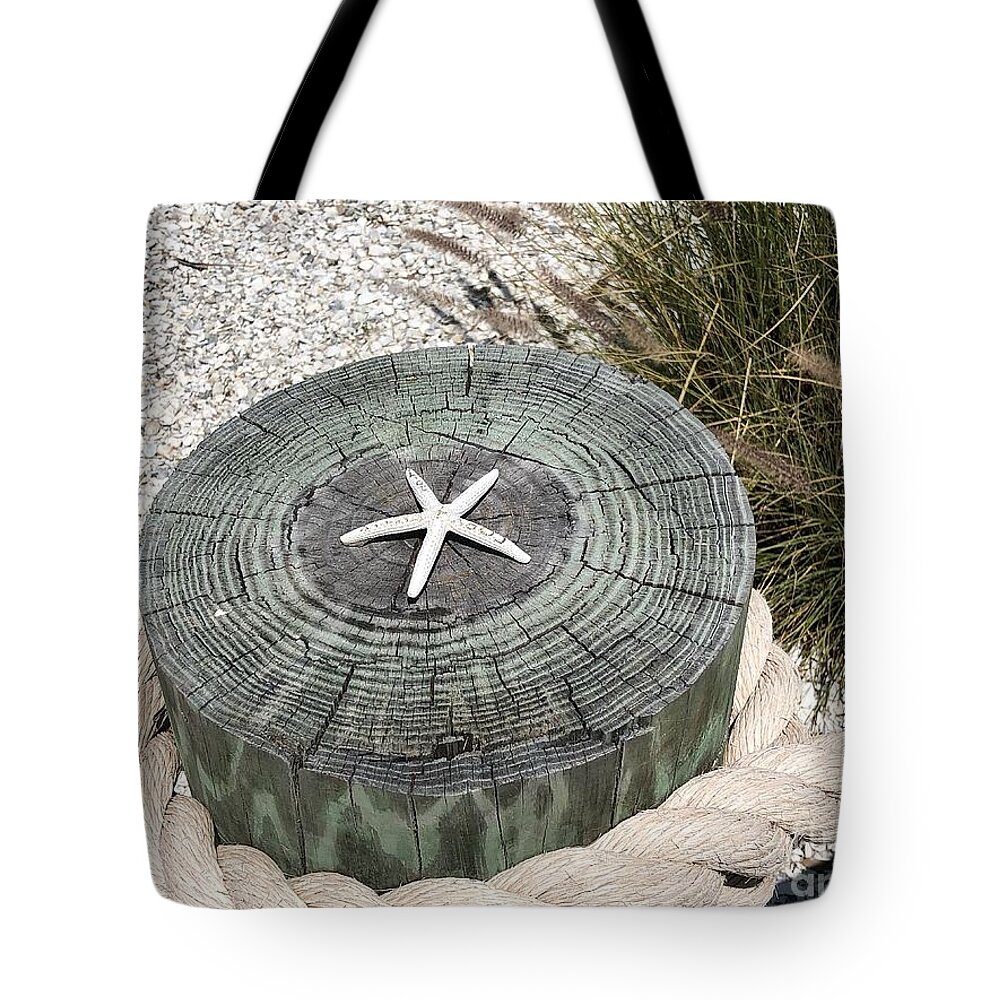 Coastal Tote Bag featuring the photograph Starfish by the Sea by Carol Riddle