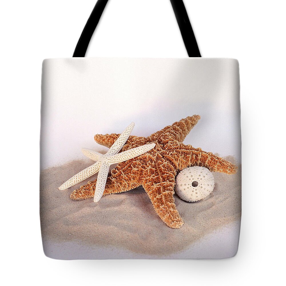 Starfish Tote Bag featuring the photograph Starfish Still Life by Terri Harper