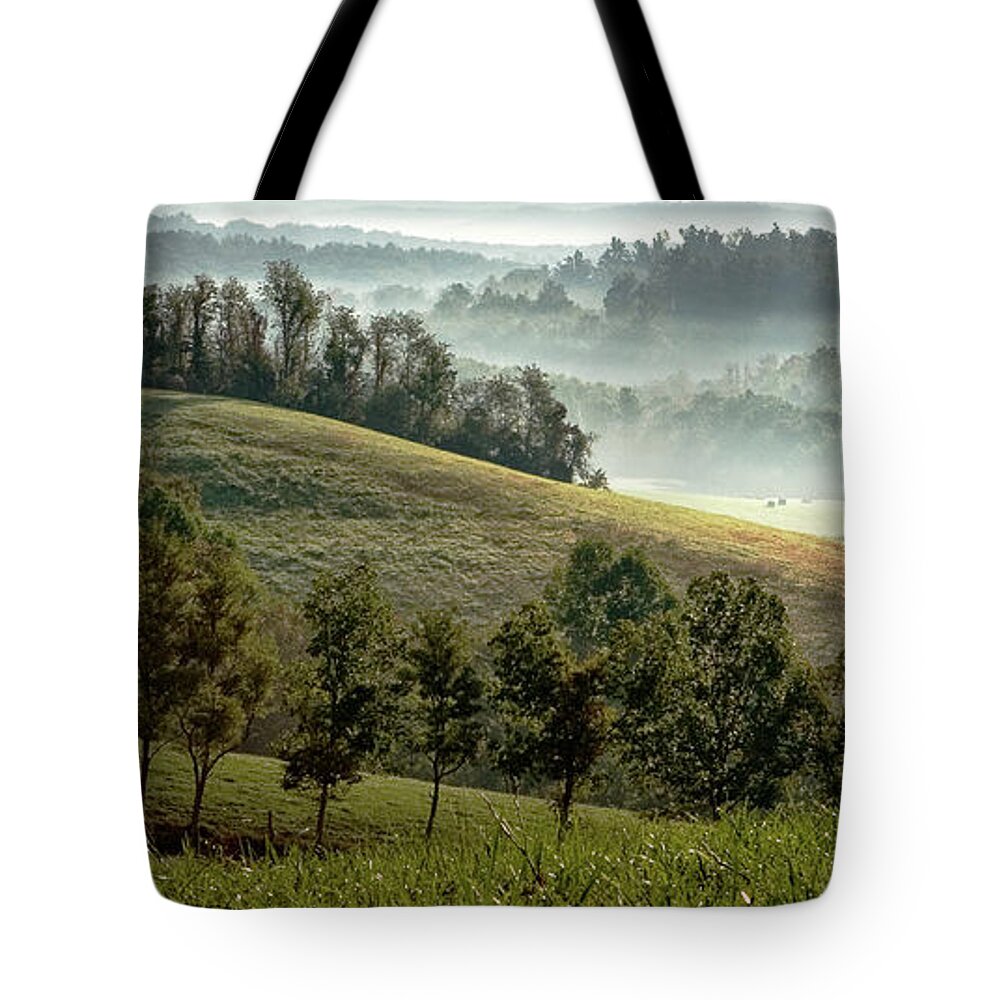 Elliott County Tote Bag featuring the photograph Stark Ridge Morning by Randall Evans