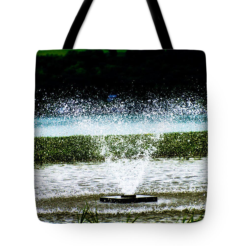 Water Tote Bag featuring the photograph Starkey's Fountain by William Norton