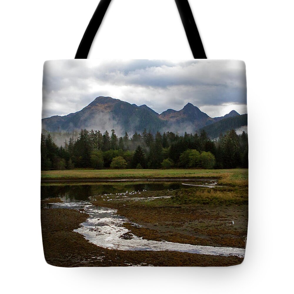 Starrigavan Creek Tote Bag featuring the photograph Starrigavan Creek-Signed-#6705 by J L Woody Wooden