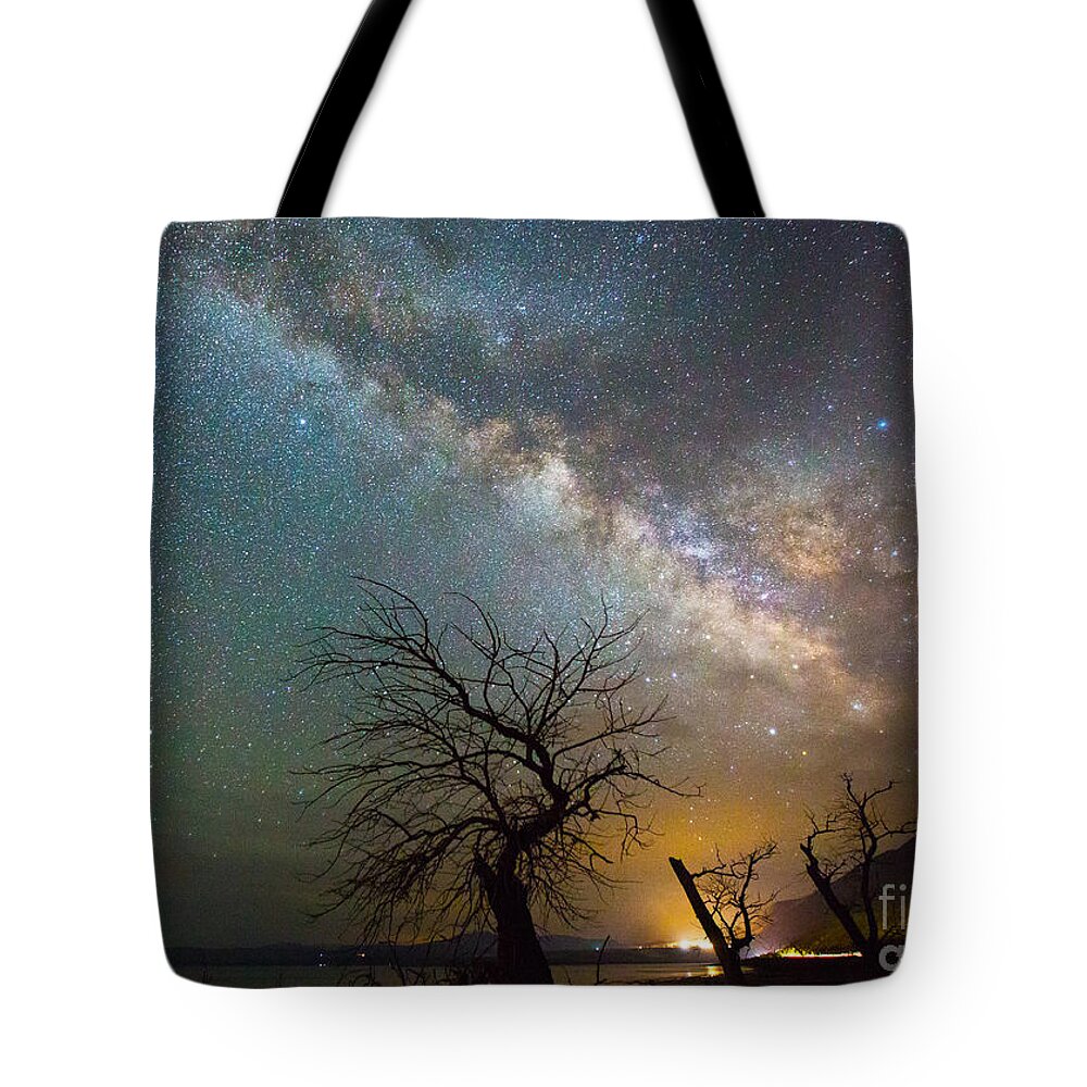 Milky Way Tote Bag featuring the photograph Starry Milky Way by Mimi Ditchie