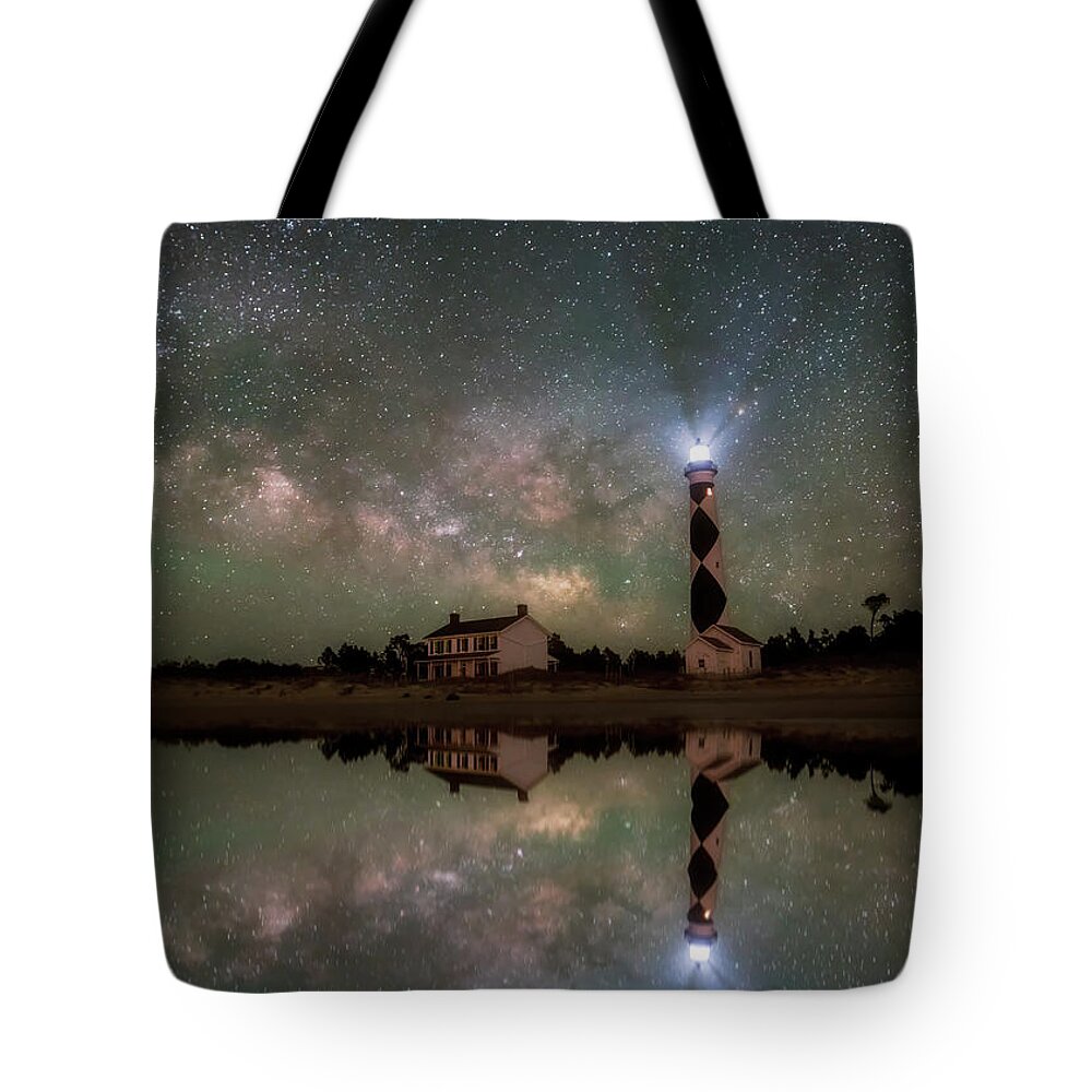 Starry Night Tote Bag featuring the photograph Starry Reflections by Russell Pugh