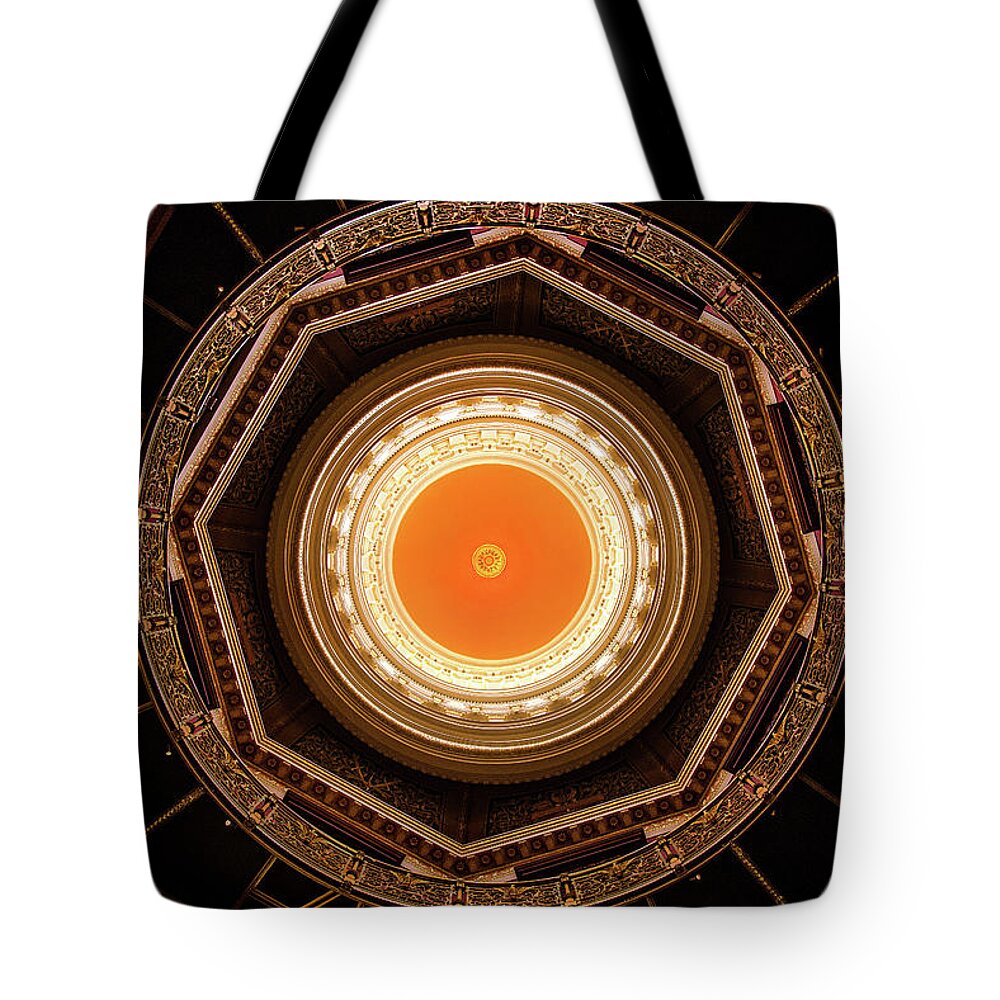 Dome Tote Bag featuring the photograph Statehouse Dome-New Jersey by Don Johnson
