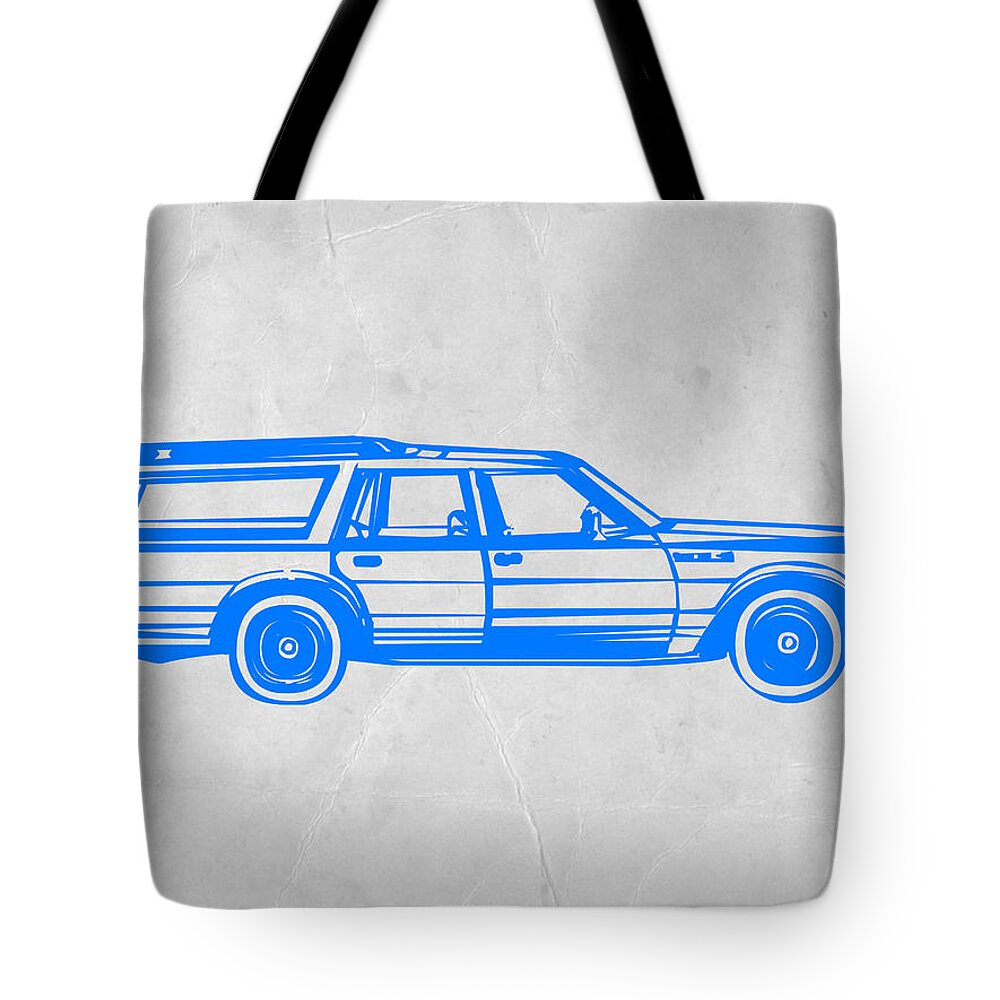 Station Wagon Tote Bag featuring the painting Station Wagon by Naxart Studio
