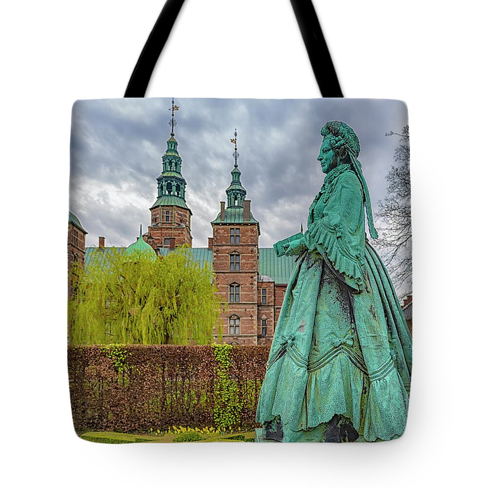 Denmark Tote Bag featuring the photograph Statue at Rosenborg Castle by Antony McAulay
